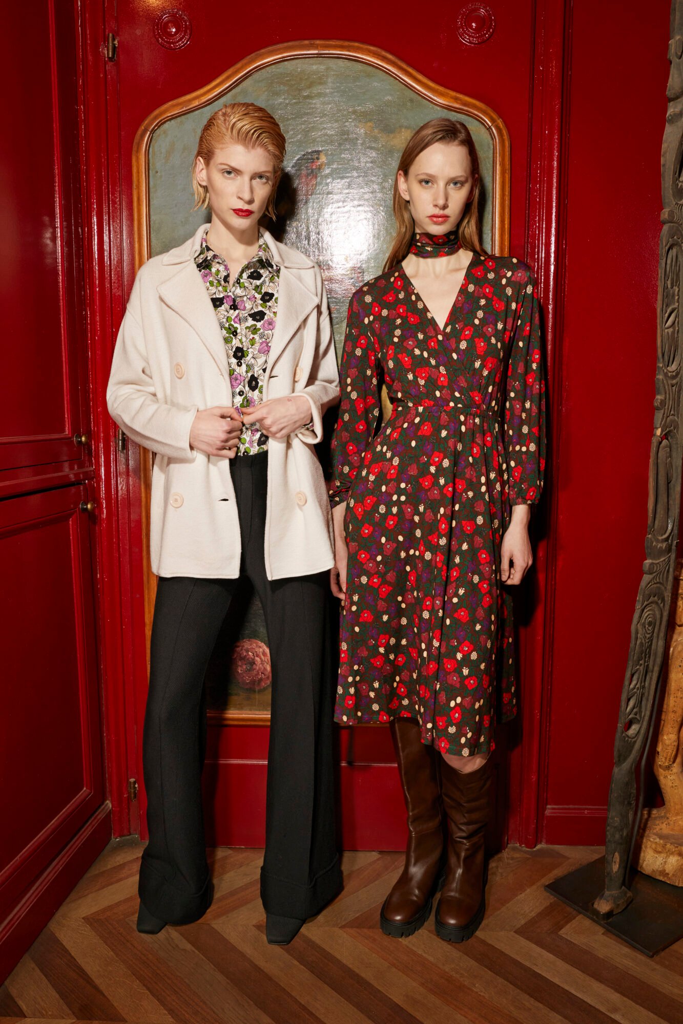 COAT K.Lisos 848; SHIRT Lila 112; TROUSERS K.Twill 45; DRESS Lila 1225